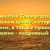 Фамилия Темиргалиев: происхождение, история и значение, а также правильное склонение – подробный обзор