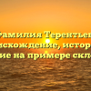 Фамилия Терентьев: происхождение, история и значение на примере склонения