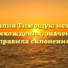 Фамилия Тимощук: история происхождения, значения и правила склонения