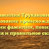 Фамилия Труханович: исследование происхождения и истории фамилии, понимание значения и правильное склонение