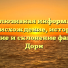 Эксклюзивная информация: происхождение, история, значение и склонение фамилии Дорн