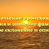 Долгопольская: происхождение, история и значение фамилии. Полное склонение и описание