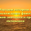 Изучаем историю и происхождение фамилии Мисиков: значения и правила склонения