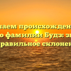 Изучаем происхождение и историю фамилии Будз: значение и правильное склонение