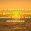 Изучите происхождение и значение фамилии Прохватилова: подробный обзор и история склонения