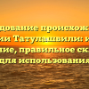 Исследование происхождения фамилии Татулашвили: история и значение, правильное склонение для использования