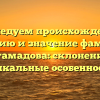 Исследуем происхождение, историю и значение фамилии Магамадова: склонение и уникальные особенности