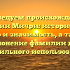 Исследуем происхождение фамилии Мичри: исторический обзор и значимость, а также склонение фамилии для правильного использования