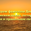 Исследуем фамилию Довгалев: происхождение, история, значение и правильное склонение