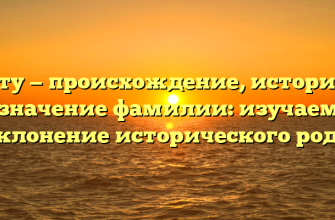 Олту — происхождение, история и значение фамилии: изучаем склонение исторического рода