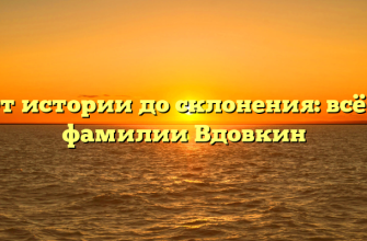 От истории до склонения: всё о фамилии Вдовкин