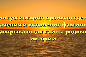 Плинтус: история происхождения, значения и склонения фамилии, раскрывающая тайны родовой истории