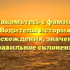 Познакомьтесь с фамилией Водитель: история происхождения, значение и правильное склонение