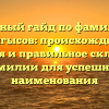 Полный гайд по фамилии Басыгысов: происхождение, история и правильное склонение фамилии для успешного наименования