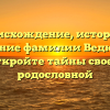 Происхождение, история и склонение фамилии Ведюшкин: откройте тайны своей родословной