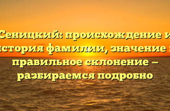 Сеницкий: происхождение и история фамилии, значение и правильное склонение — разбираемся подробно