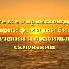 Узнайте все о происхождении и истории фамилии Бит, ее значении и правильном склонении