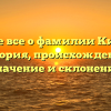 Узнайте все о фамилии Киселев — история, происхождение, значение и склонение