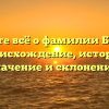 Узнайте всё о фамилии Берчик: происхождение, история, значение и склонение!