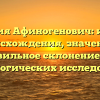 Фамилия Афиногенович: история происхождения, значение и правильное склонение для генеалогических исследований