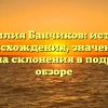 Фамилия Банчиков: история происхождения, значение и правила склонения в подробном обзоре