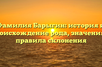 Фамилия Барыгин: история и происхождение рода, значения и правила склонения