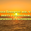 Фамилия Беверли: все, что вам нужно знать о происхождении, значении и склонении