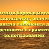 Фамилия Бороха: история происхождения, значение и правила склонения для уверенности в грамотном использовании