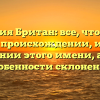 Фамилия Британ: все, что нужно знать о происхождении, истории и значении этого имени, а также особенности склонения