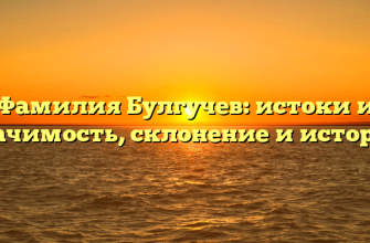 Фамилия Булгучев: истоки и значимость, склонение и история