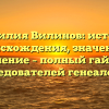 Фамилия Вилинов: история происхождения, значение и склонение – полный гайд для исследователей генеалогии.