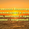 Фамилия Винничук: происхождение и история фамилии, значение и правильное склонение — подробный обзор