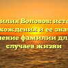 Фамилия Воловов: история происхождения и ее значение. Склонение фамилии для всех случаев жизни