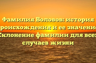 Фамилия Воловов: история происхождения и ее значение. Склонение фамилии для всех случаев жизни