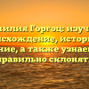 Фамилия Горгоц: изучаем происхождение, историю и значение, а также узнаем, как правильно склонять