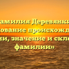 «Фамилия Деревянкин: исследование происхождения и истории, значение и склонение фамилии»