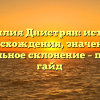 Фамилия Днистрян: история происхождения, значения и правильное склонение – полный гайд