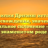 Фамилия Дризин: история происхождения, значение и правильное склонение — все о знаменитом роде