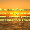 Фамилия Карепин: происхождение, значимость и склонение — полное руководство для исследователей генеалогии.