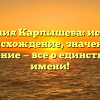 Фамилия Карлышева: история, происхождение, значение и склонение — все о единственном имени!