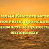 Фамилия Кистол: история возникновения, происхождение, значимость и правильное склонение