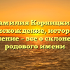 Фамилия Корницкий: происхождение, история и значение – все о склонении родового имени