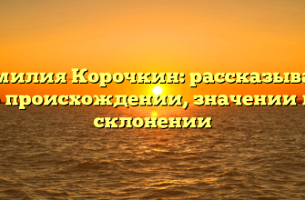 Фамилия Корочкин: рассказываем о происхождении, значении и склонении