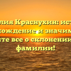 Фамилия Краснухин: история, происхождение и значимость — узнайте все о склонении этой фамилии!
