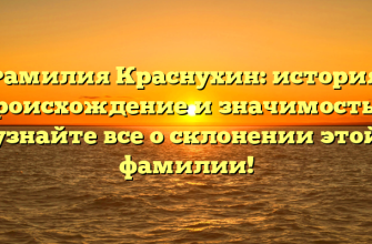 Фамилия Краснухин: история, происхождение и значимость — узнайте все о склонении этой фамилии!