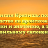 Фамилия Крепишь: полное руководство по происхождению, истории и значению, а также правильному склонению!
