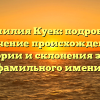 Фамилия Куек: подробное изучение происхождения, истории и склонения этого фамильного имени.