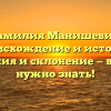 Фамилия Манишевиц: происхождение и история, значения и склонение — все, что нужно знать!