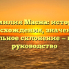 Фамилия Масна: история происхождения, значения и правильное склонение — полное руководство