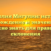 Фамилия Мигулин: история, происхождение и значения – все что нужно знать для правильного склонения